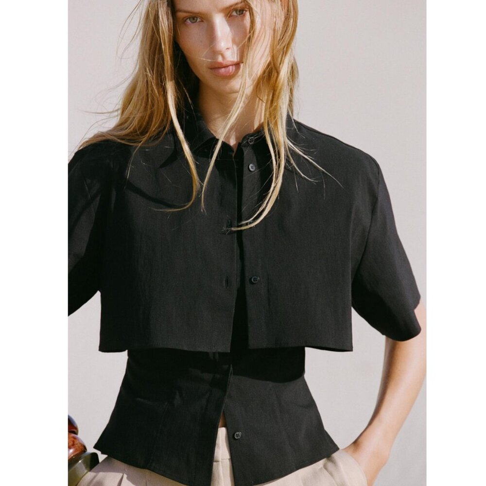ZARA Double Layer Short Sleeve Shirt